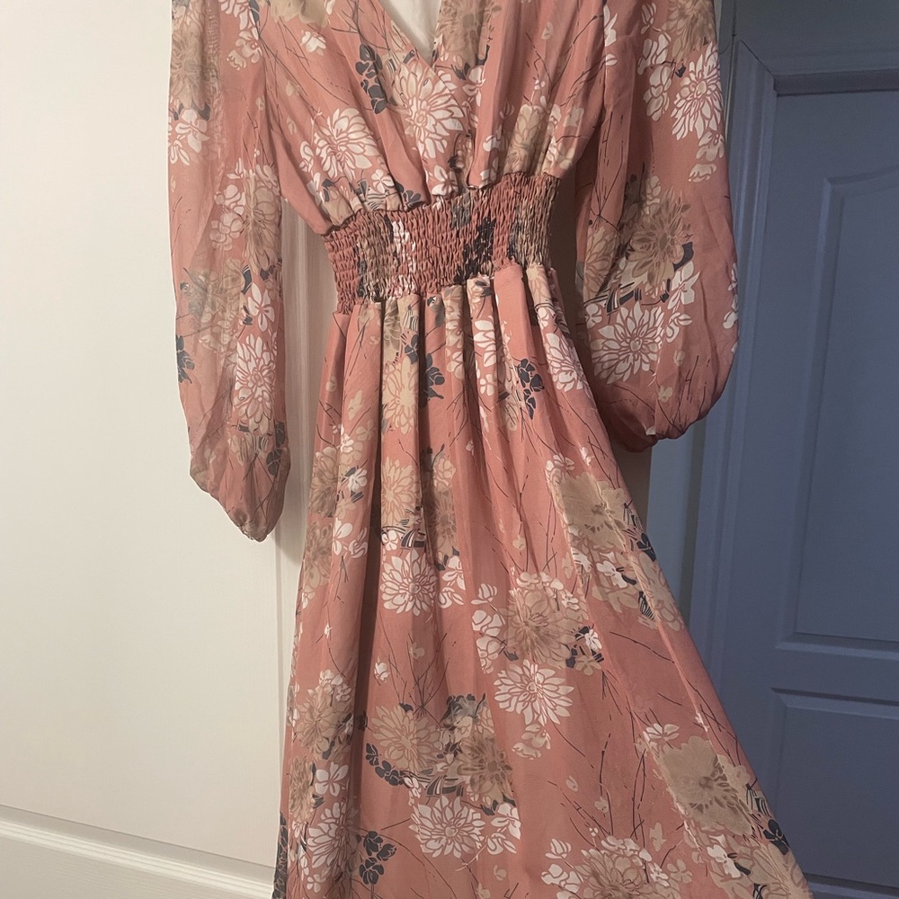 Floral print long dress